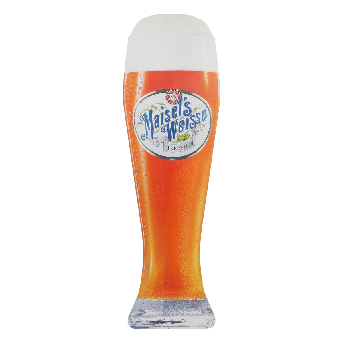 Panneau publicitaire « Maisels Weisse », décoration murale, forme de chope à bière en verre – Vue 2