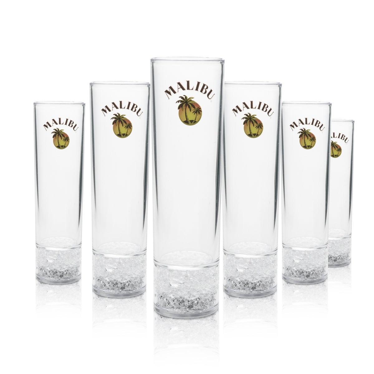 Verre à liqueur Malibu 0,2 l Verres LED Verres à cocktail Long drink à la noix de coco et à la fraise