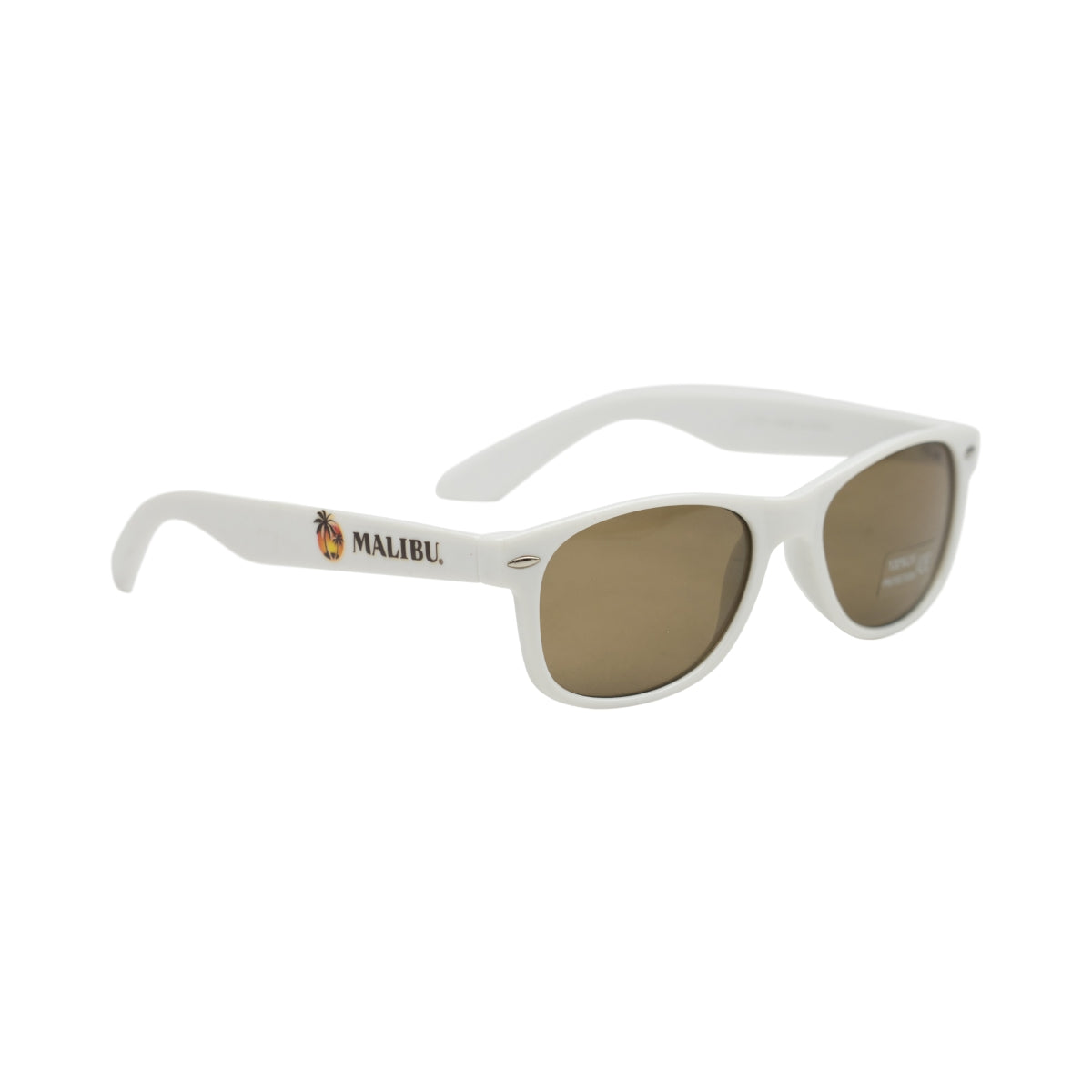 Lunettes de soleil Malibu Likör blanches UV400 Lunettes de soleil blanches Logo Party Lunettes Nerd