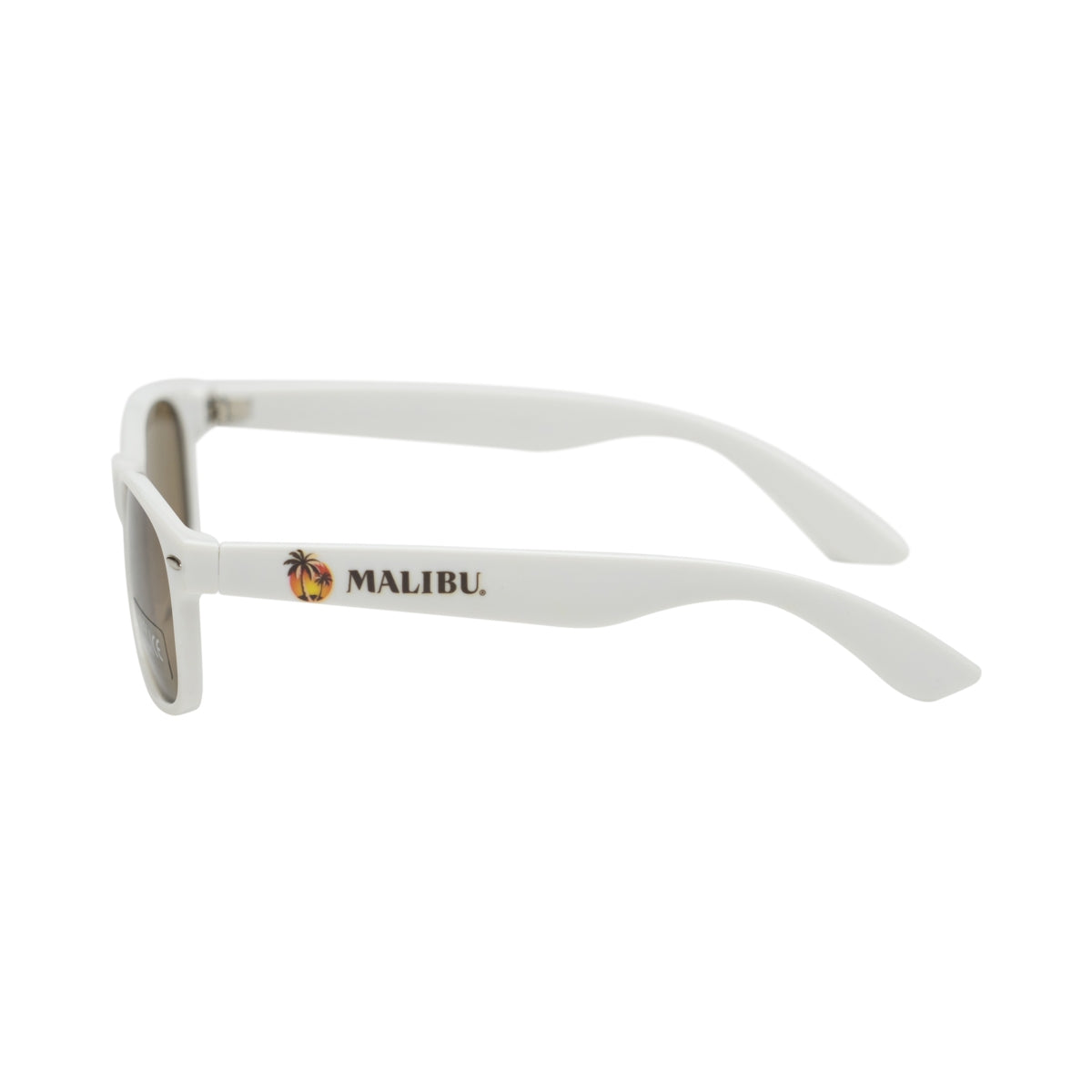 Lunettes de soleil Malibu Likör blanches UV400 Lunettes de soleil blanches Logo Party Lunettes Nerd – Vue 3