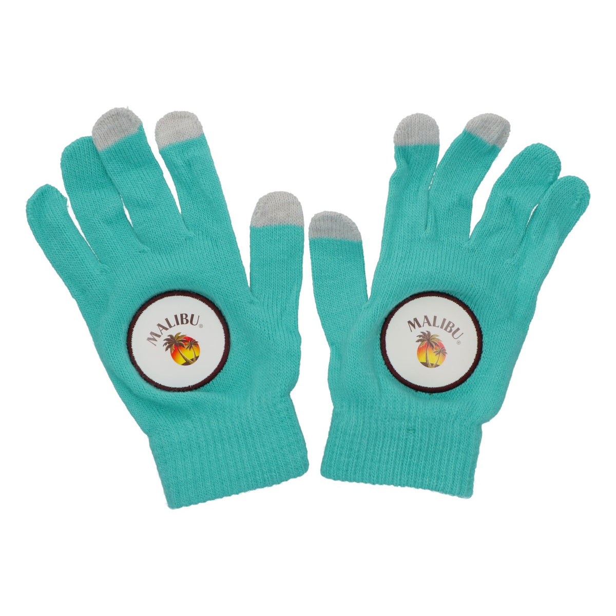 Liqueur Malibu Gants en laine pour l'hiver avec fonction tactile Turquoise