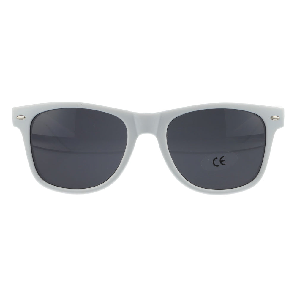 Lunettes de soleil Malibu blanches, protection UV 400, verres noirs, lunettes pour la plage et les fêtes