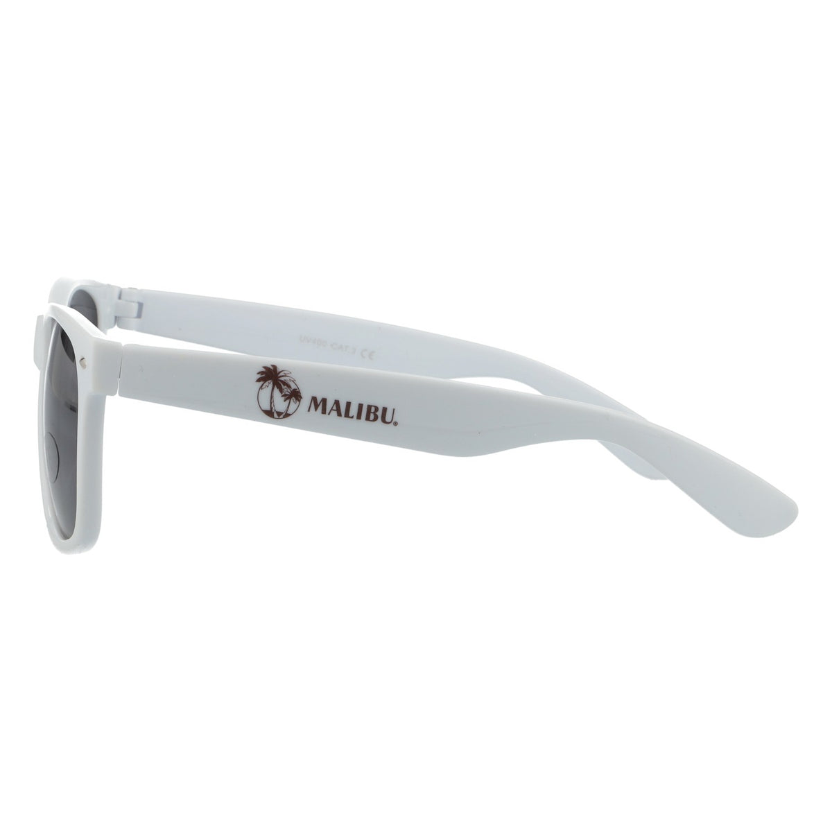Lunettes de soleil Malibu blanches, protection UV 400, verres noirs, lunettes pour la plage et les fêtes – Vue 3