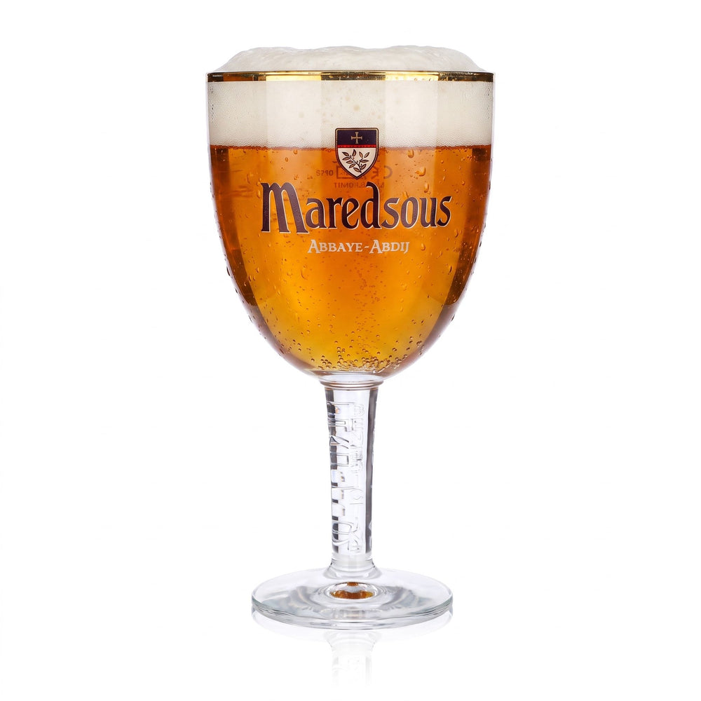 Verre à bière Maredsous 0,5 l, forme calice, bord doré, Ritzenhoff