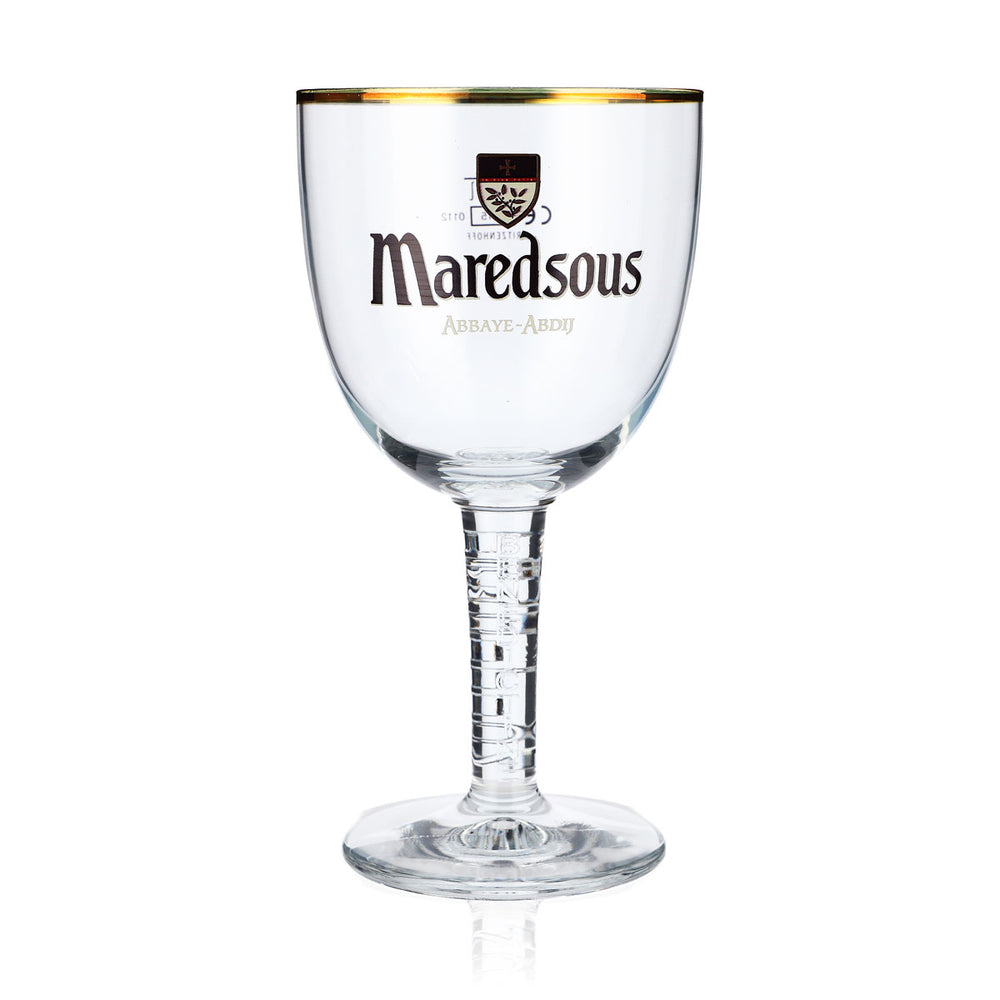 Verre à bière Maredsous 0,33 l Verres à bière Verre à pied Verre à pied à bord doré