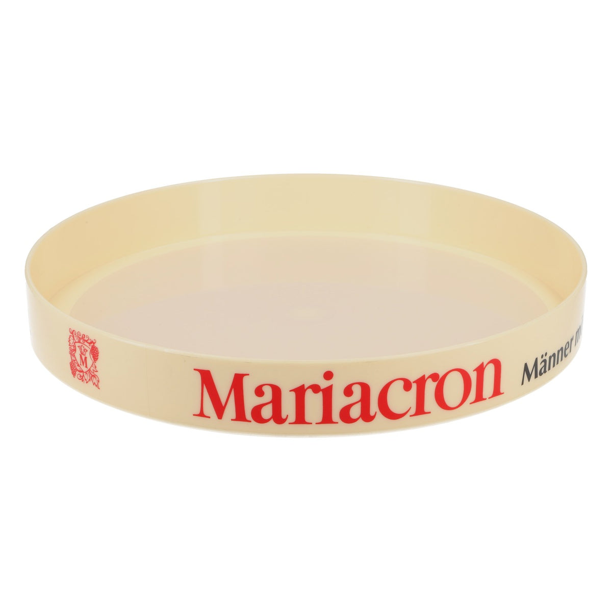Mariacron Plateau rond à brandy Plateau de service Plateau de serveur beige