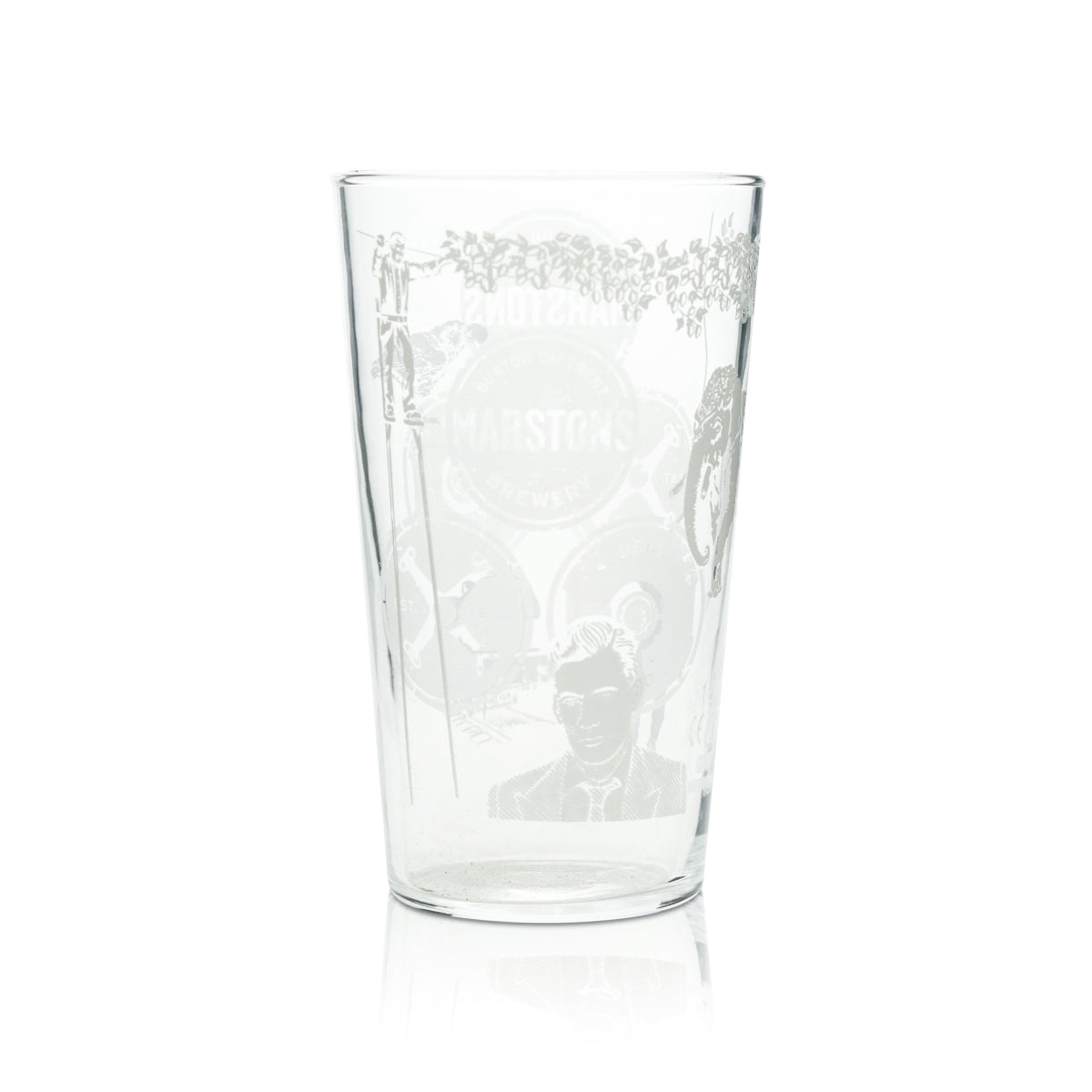 Verre à bière Marston's 0,5 l, mug, gravure, verres anglais Beer Willi Cup