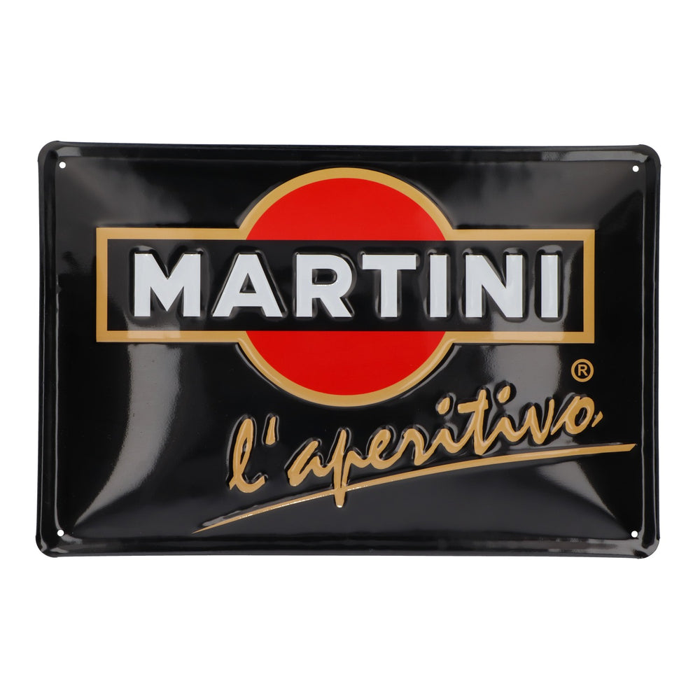 Martini Liqueur Plaque métallique Plaque publicitaire Décoration murale « L'aperitivo »