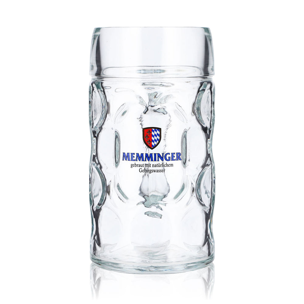 Verre à bière de Memmingen, chope de 1 l, Rastal, Isar-Seidel, chope à bière, verre à bière, chope de mesure