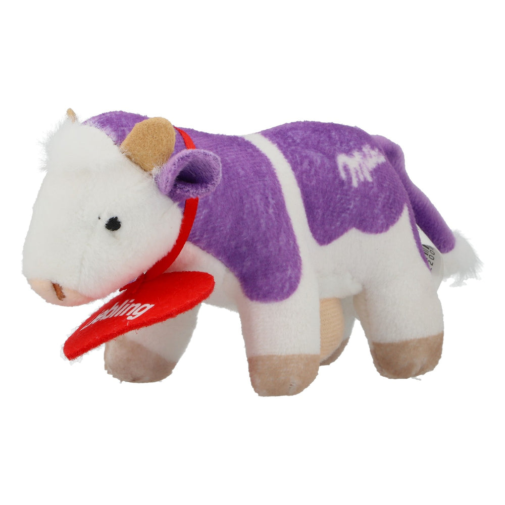Milka - Peluche alimentaire en forme de vache avec un collier à cœur rouge - Peluche préférée - Neuve