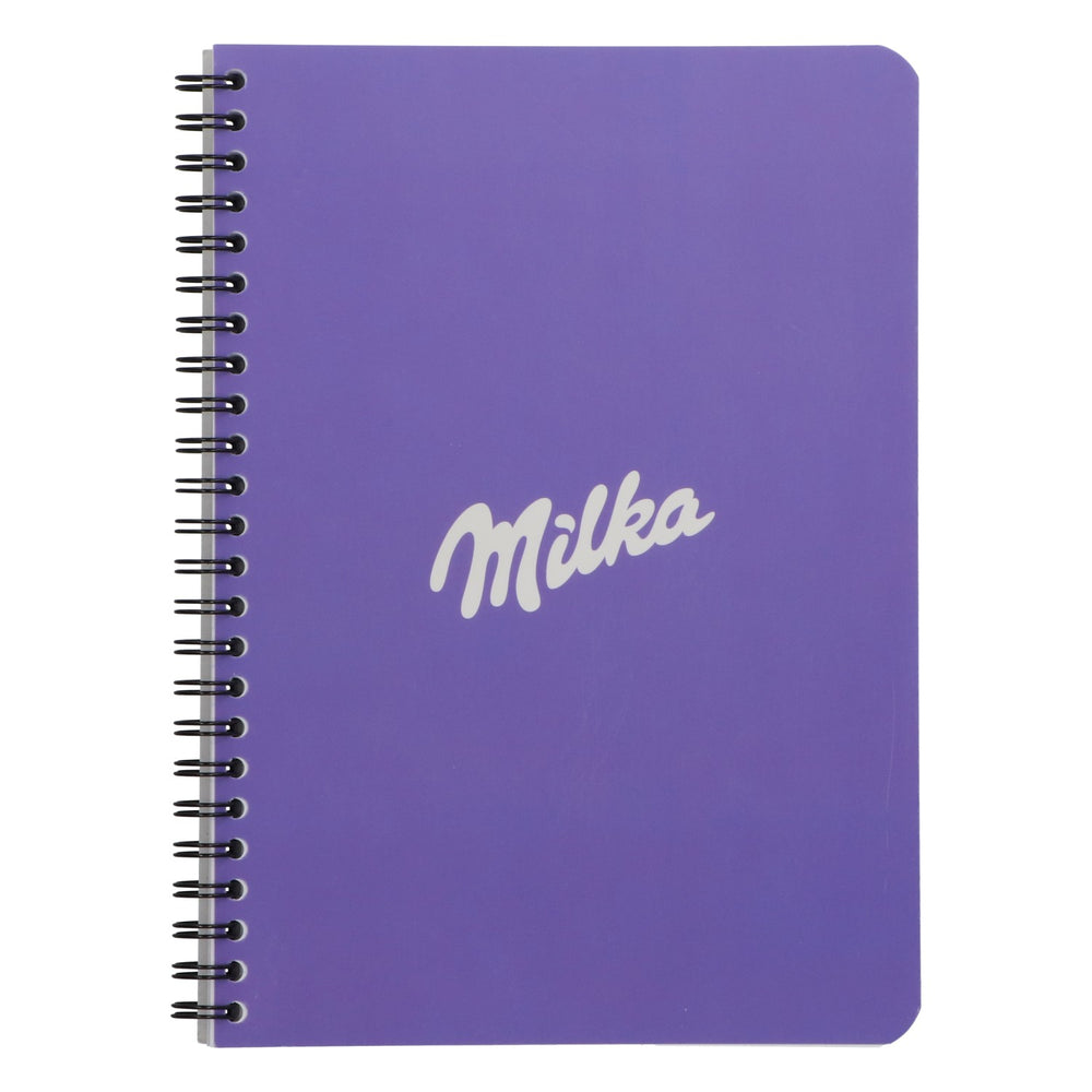 Bloc-notes Milka à anneaux violet, format A5, article de fan Milka, cadeau