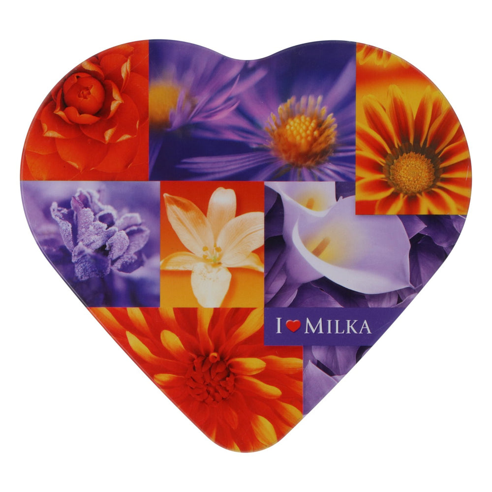 Boîte cadeau en fer blanc Milka Chocolat Boîte à bijoux « Cœur »