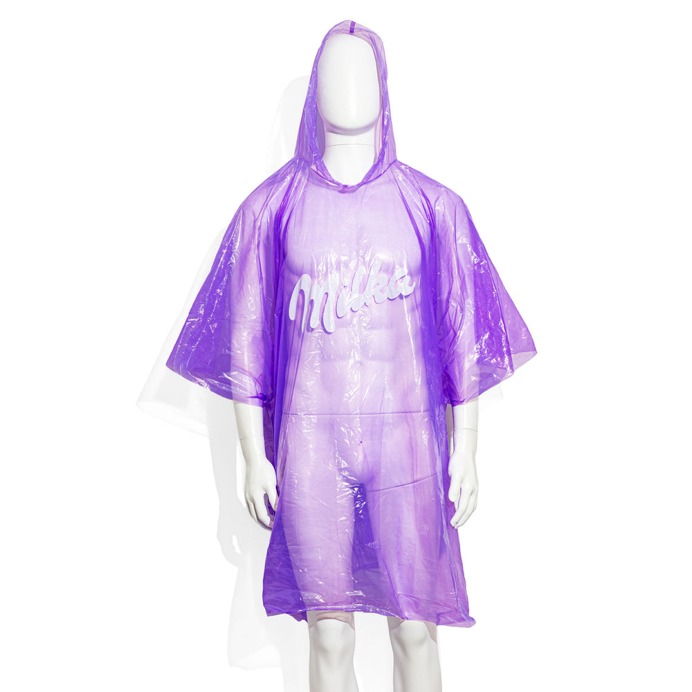 Chocolat Milka Cape de pluie violette Poncho de pluie avec capuche