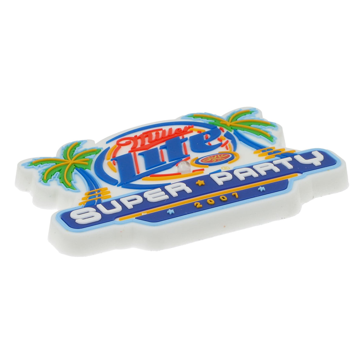 Pin's Miller Beer LED Super Party 2007 en caoutchouc, neuf, objet de collection – Vue 2