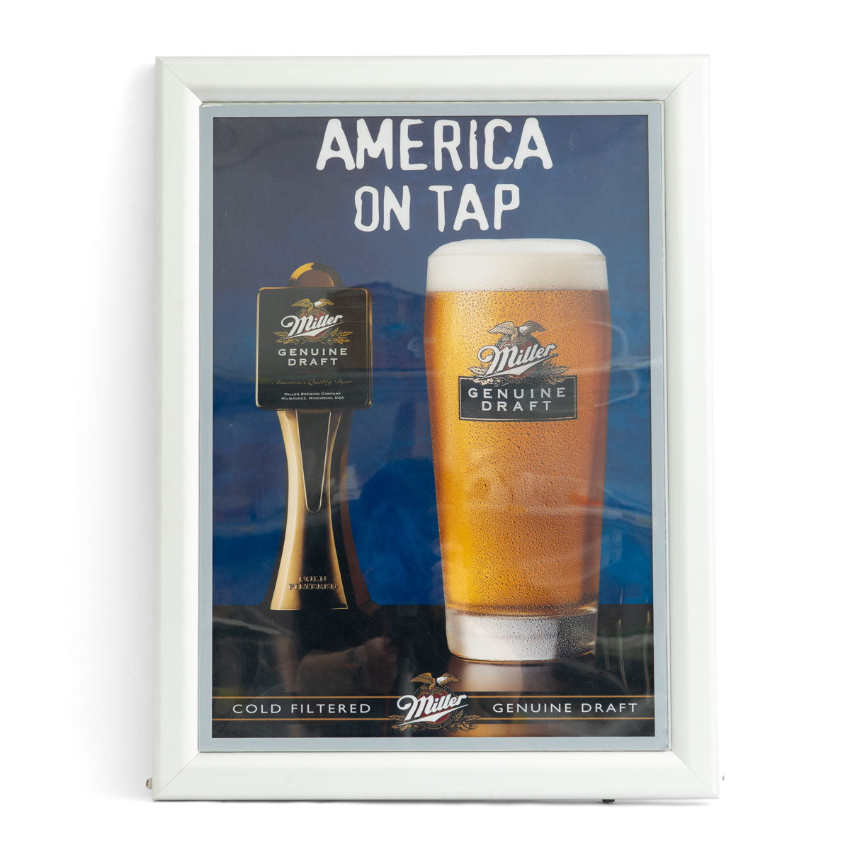 Miller Enseigne lumineuse Cadre LED Americcan Genuine Draft Beer Brewery