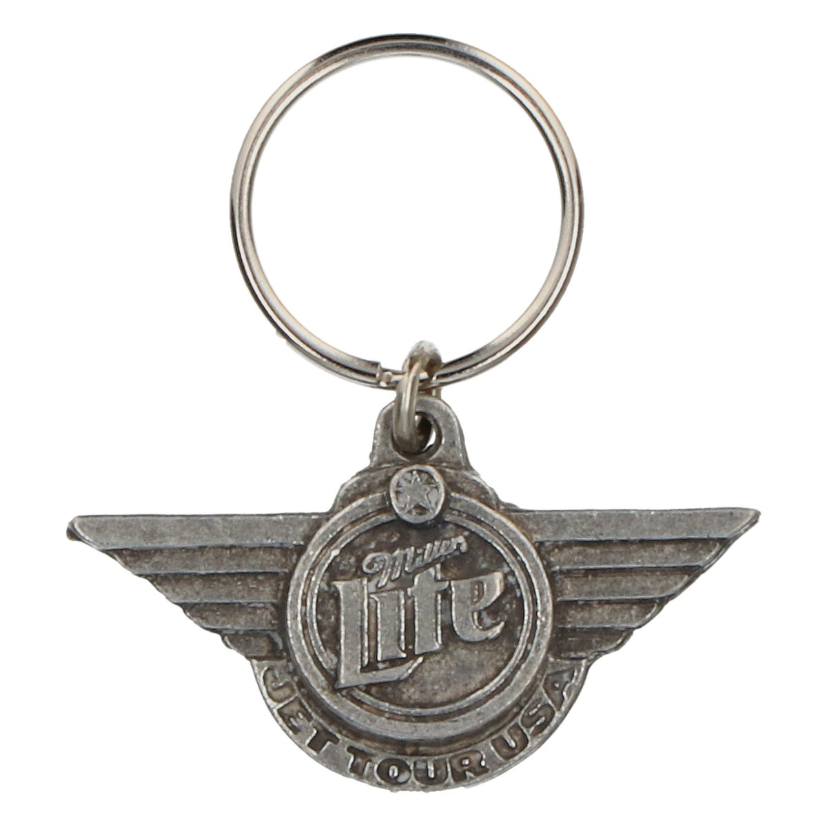 Porte-clés Miller Lite Jet Tour USA en métal massif