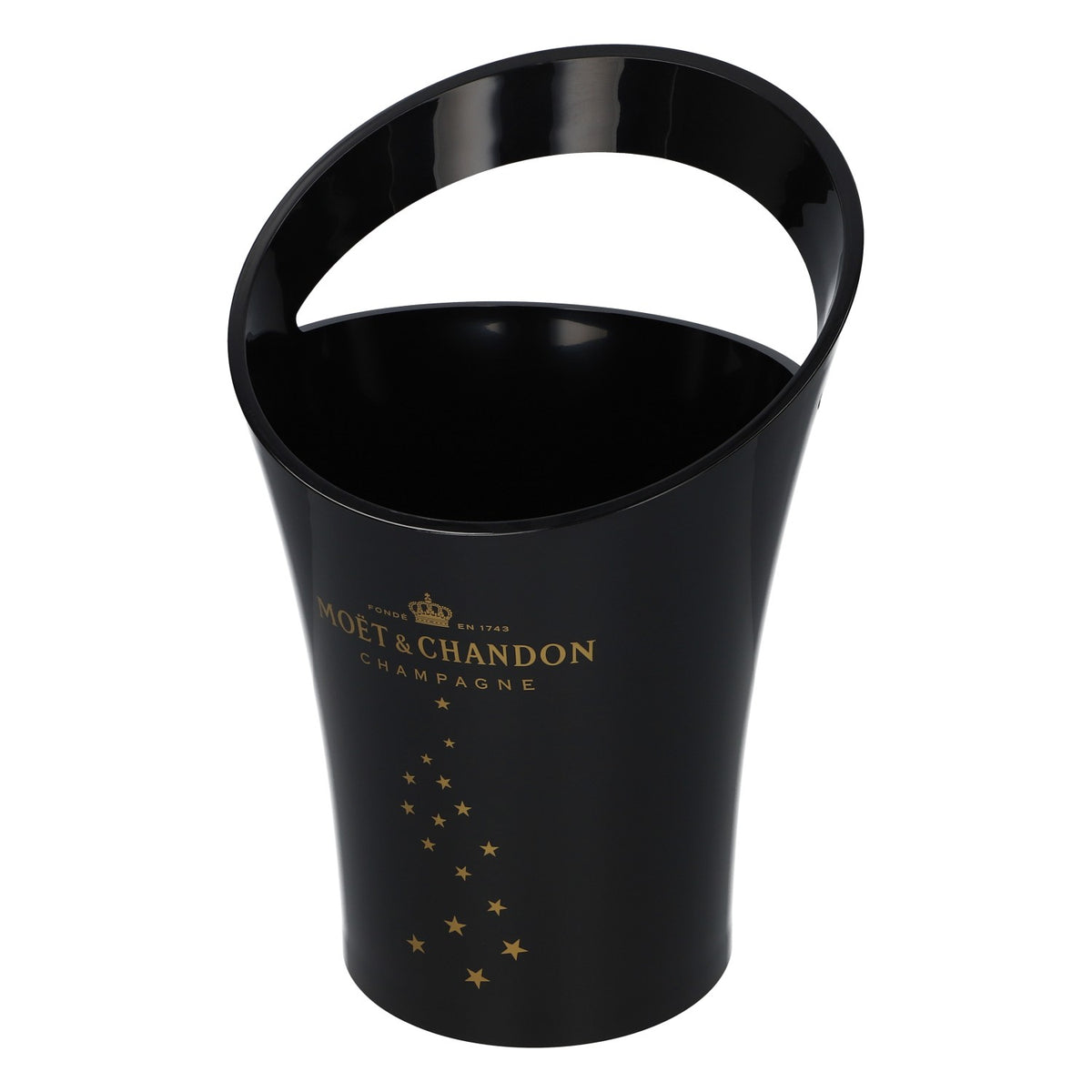Seau à champagne Moët & Chandon en acrylique, modèle « Single Star », noir