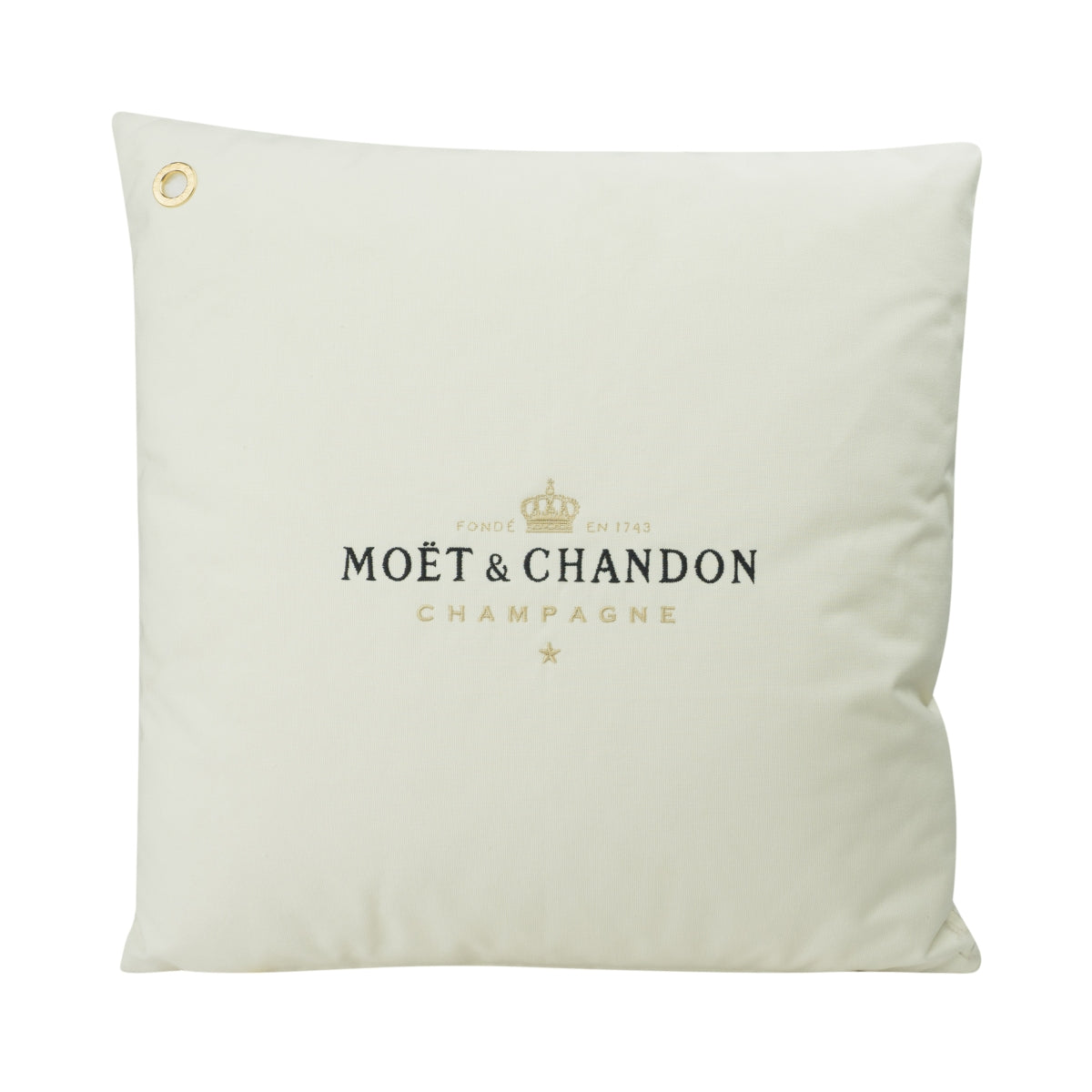 Moët & Chandon Champagne Coussin 50x50cm Lounge Ice Imperial Sofa beige doré