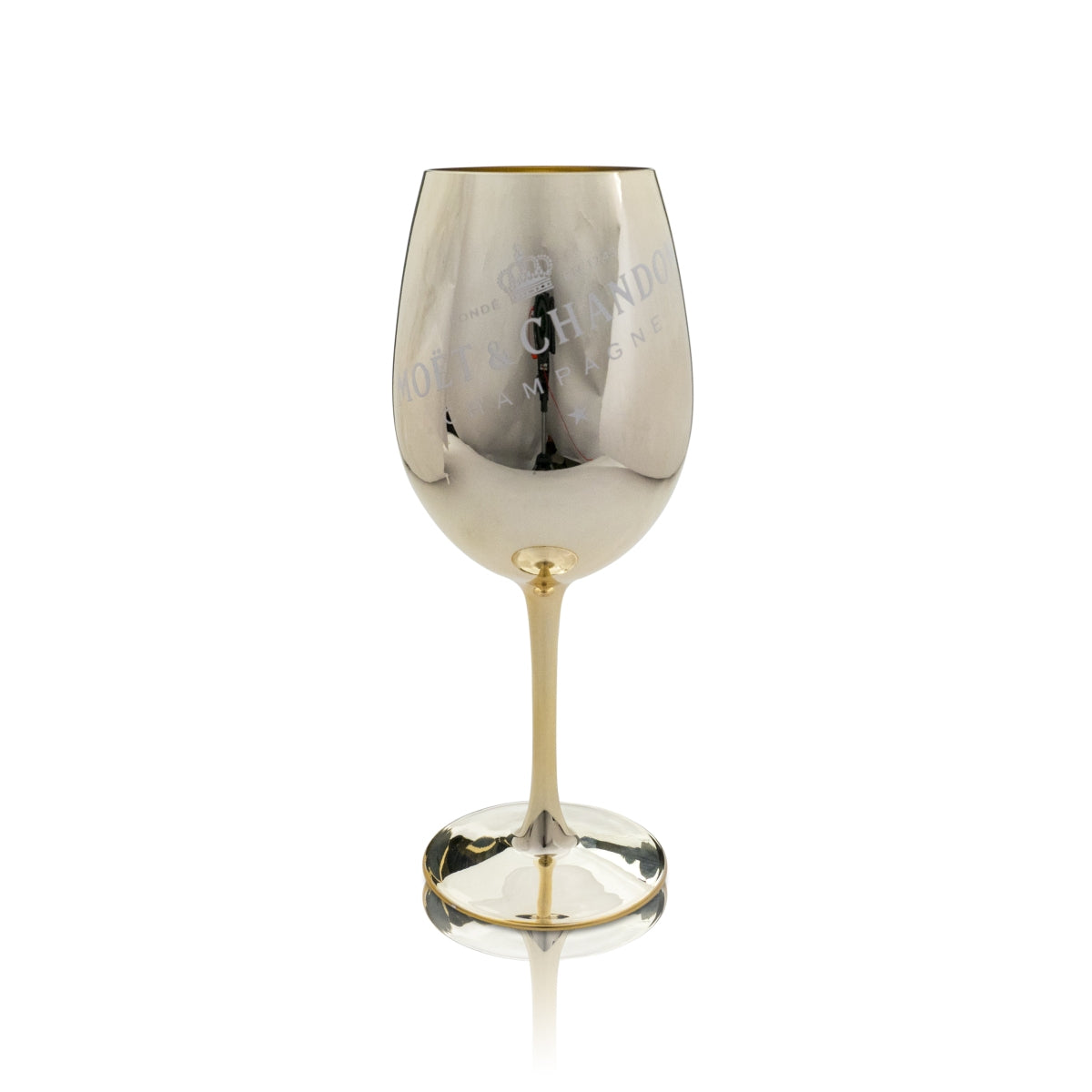 Verre Moët & Chandon 0,5 l, calice doré, champagne, vin mousseux, spritz, verres à vin, bar