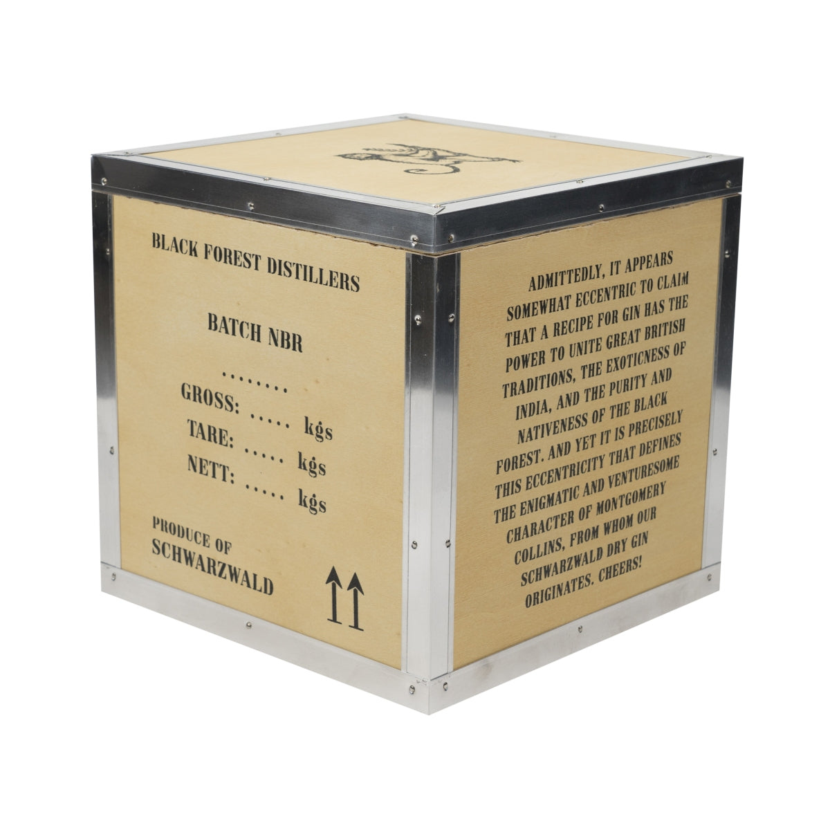 Monkey 47 Gin Caisse en bois 20 x 20 x 20 cm « Caution Wild Animal » Coffret cadeau – Vue 2