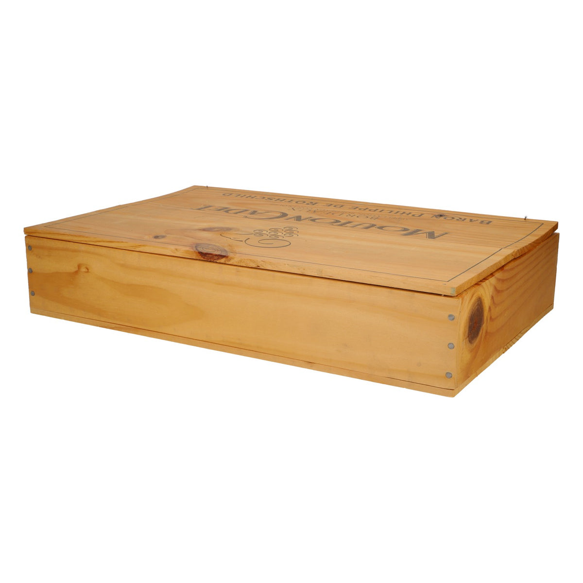 Caisse en bois de vin Mouton Cadet, décoration d'intérieur, 32 x 50 x 10 cm – Vue 4