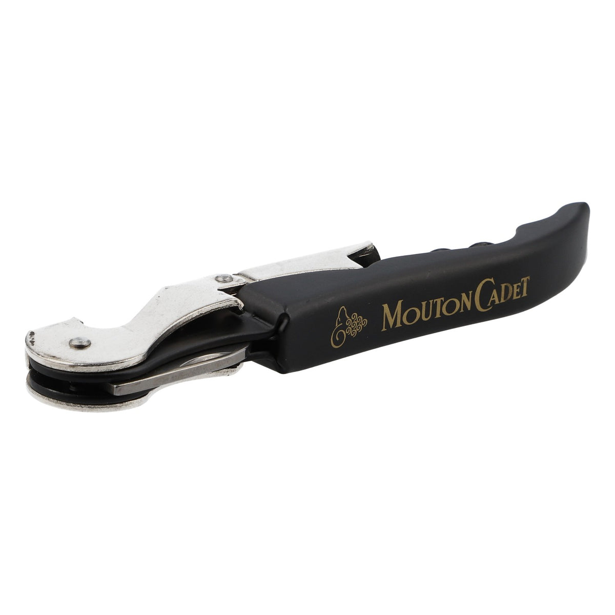Mouton Cadet : tire-bouchon, décapsuleur, couteau de sommelier, levier, en acier inoxydable