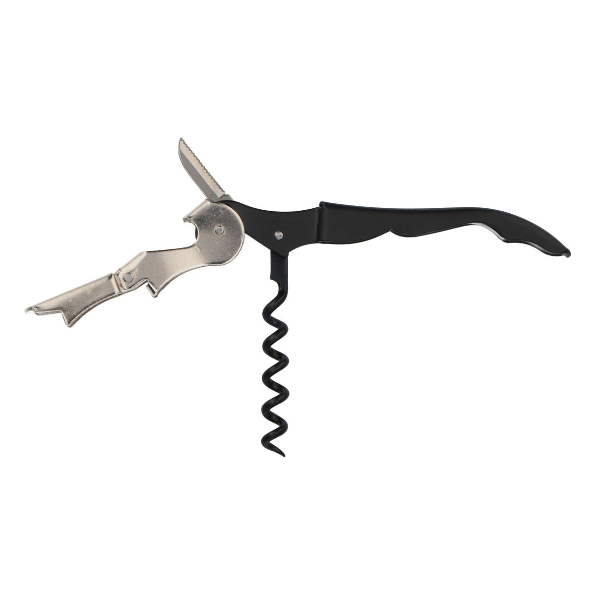 Mouton Cadet : tire-bouchon, décapsuleur, couteau de sommelier, levier, en acier inoxydable – Vue 5