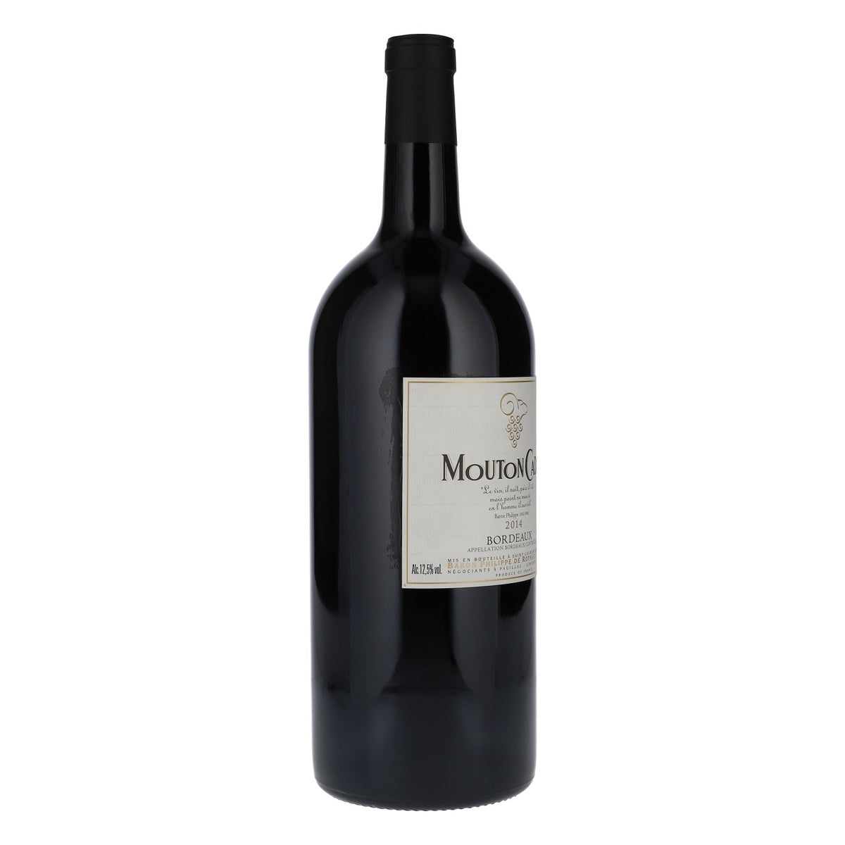 Bouteille décorative de vin Mouton Cadet 3 l, Bordeaux 2014, 12,5 % vol. – Vue 2