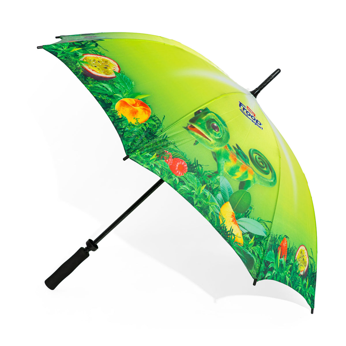 Parapluie Müller Milch, automatique, poignée souple, Froop, vert, envergure 101 cm