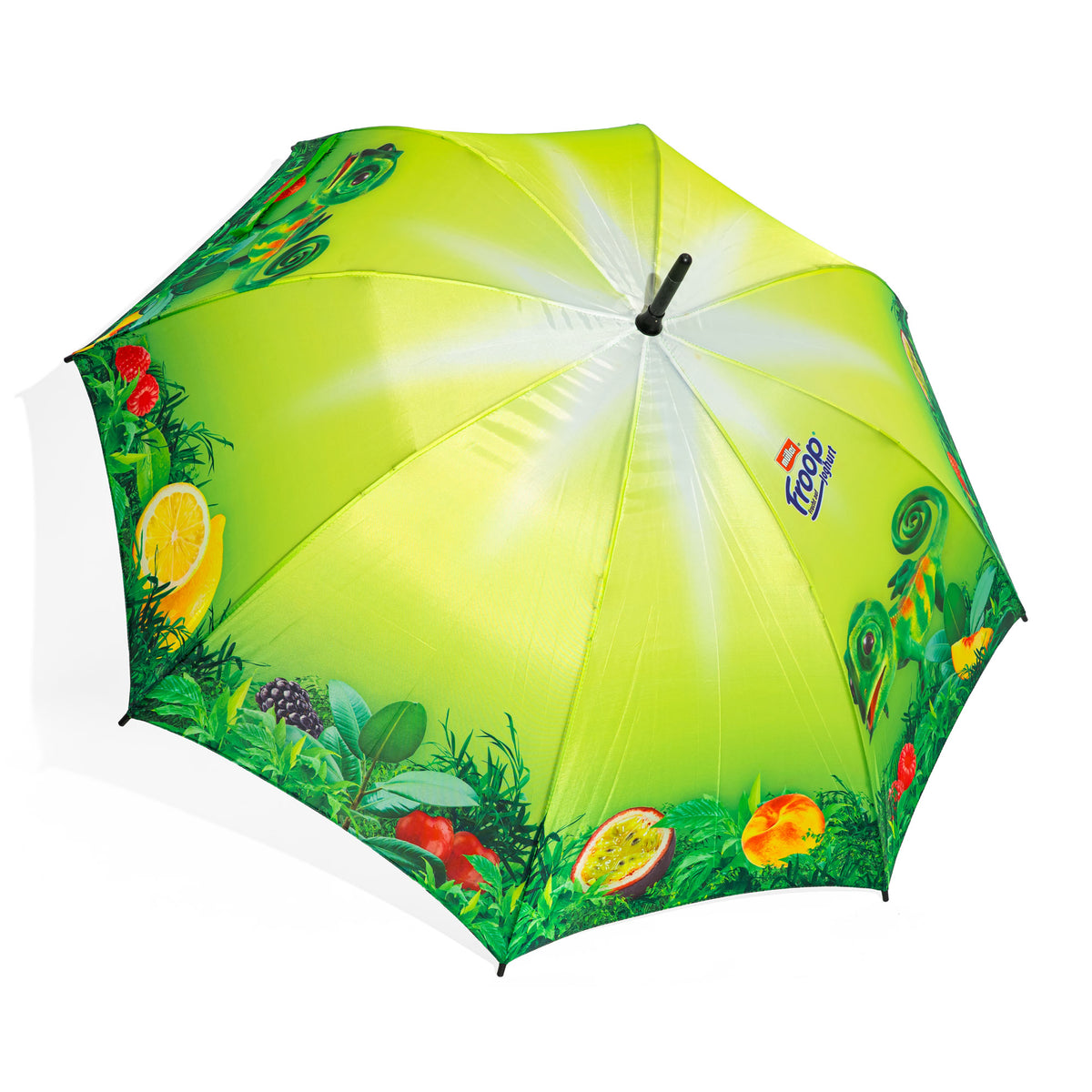 Parapluie Müller Milch, automatique, poignée souple, Froop, vert, envergure 101 cm – Vue 2