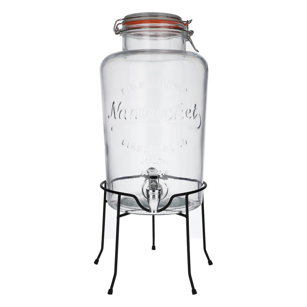 Distributeur de boissons gazeuses Nantucket avec support métallique 8 litres