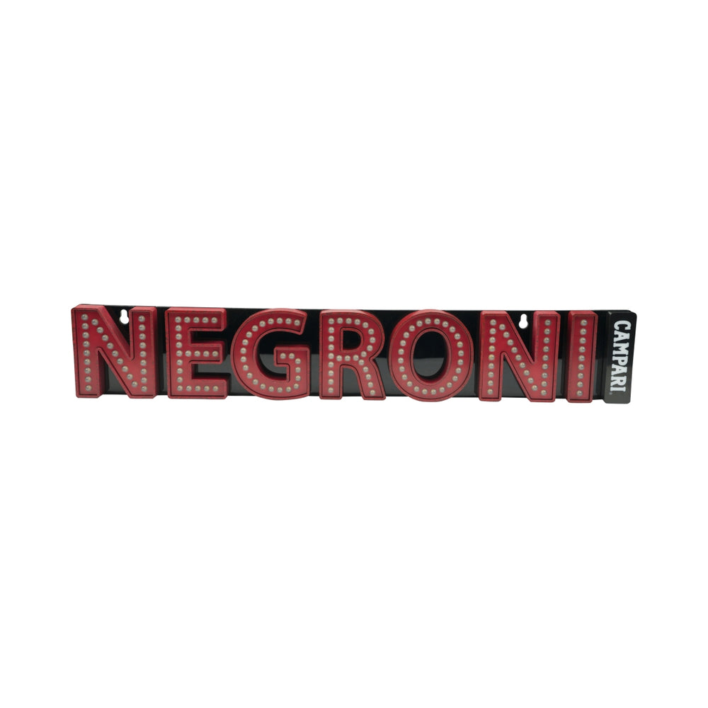 Enseigne lumineuse Negroni Lettres LED Campari rouge Lumière Publicité Bar Cocktail