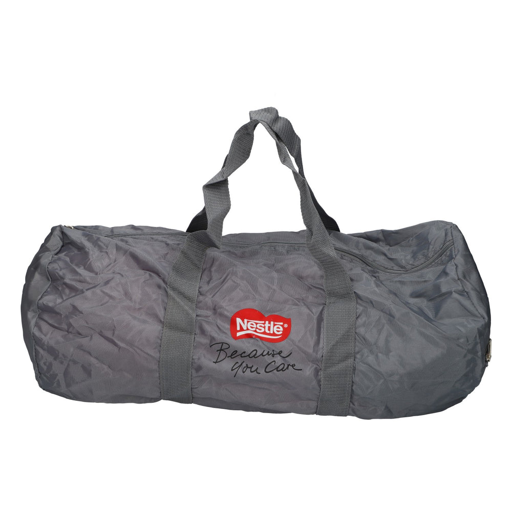 Sac de voyage pliable Nestlé, gris, en polyester, avec fermeture éclair, léger, 50 cm