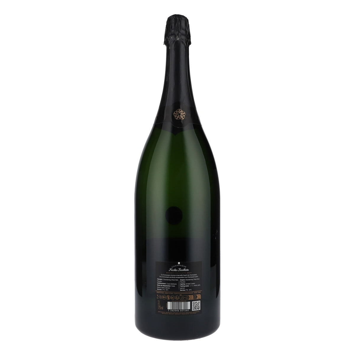 Nicolas Feuillatte Bouteille de champagne vide Bouteille décorative Bouteille de présentation 3 l – Vue 4