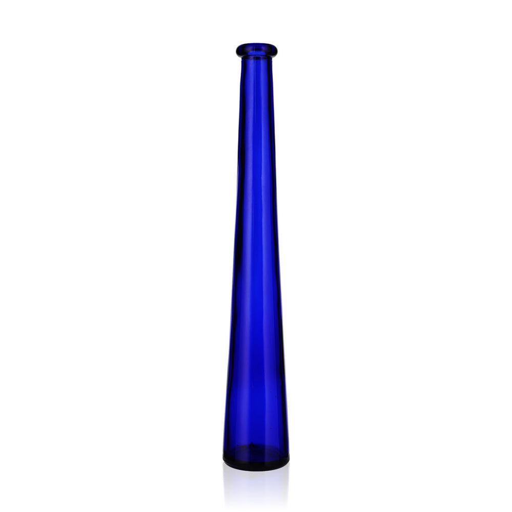 No Name - Autres articles en verre - 0,2 l - Verre bleu - Vase conique - Bouteille décorative