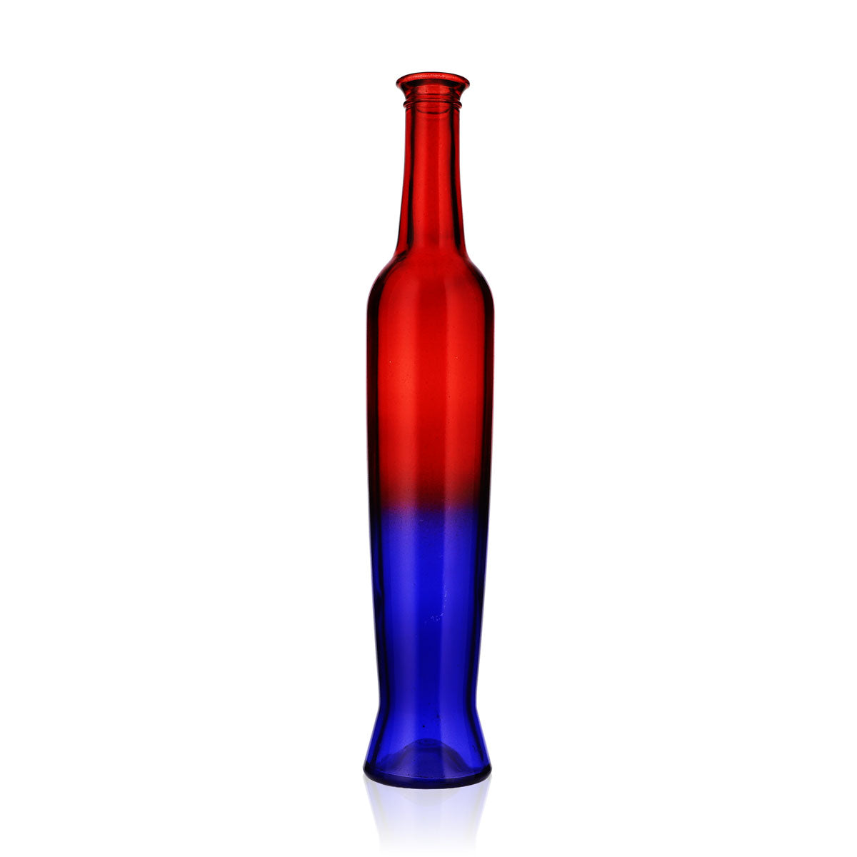No Name - Autres - Verre 0,5 l - Rouge/Bleu - Vase à fleurs - Bouteille décorative