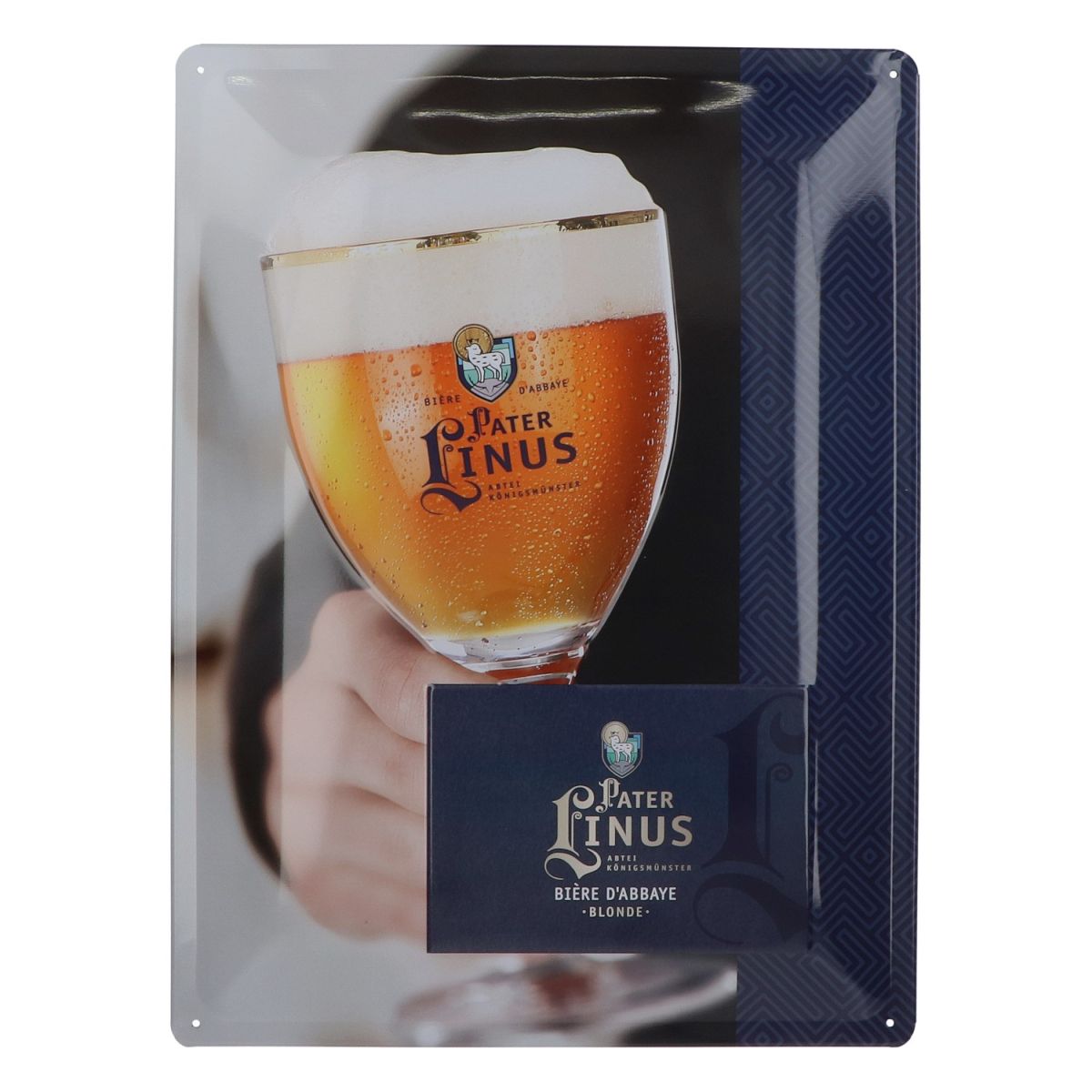 Père Linus plaque de tôle plaque murale publicité décoration merch 40x30cm brasserie