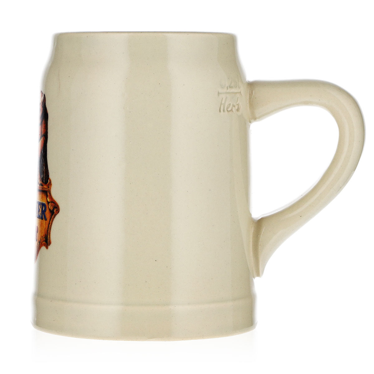 Verre à bière Paulaner 0,25 l, chope en terre cuite Salvator, chope à bière blanche en terre cuite, mini-chope en faïence – Vue 5