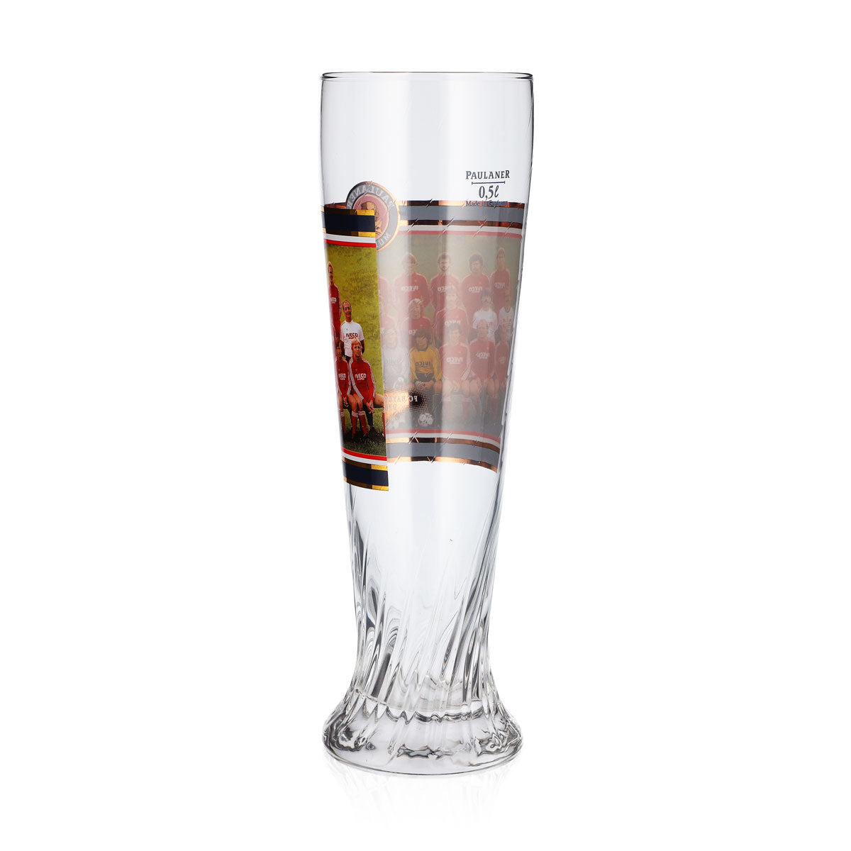 Verre à bière Paulaner, coupe de 0,5 l, FC Bayern Munich, champion d'Allemagne 1982, relief – Vue 3