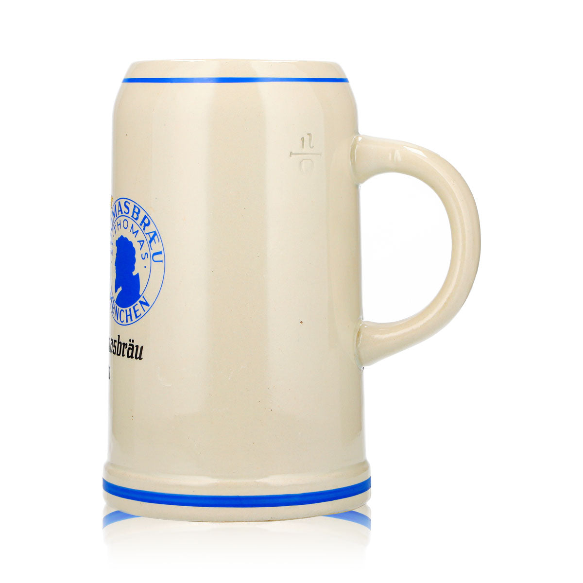 Verre à bière Paulaner, chope en terre cuite de 1 l, chope à bière Thomasbräu Munich, Rastal, faïence – Vue 6