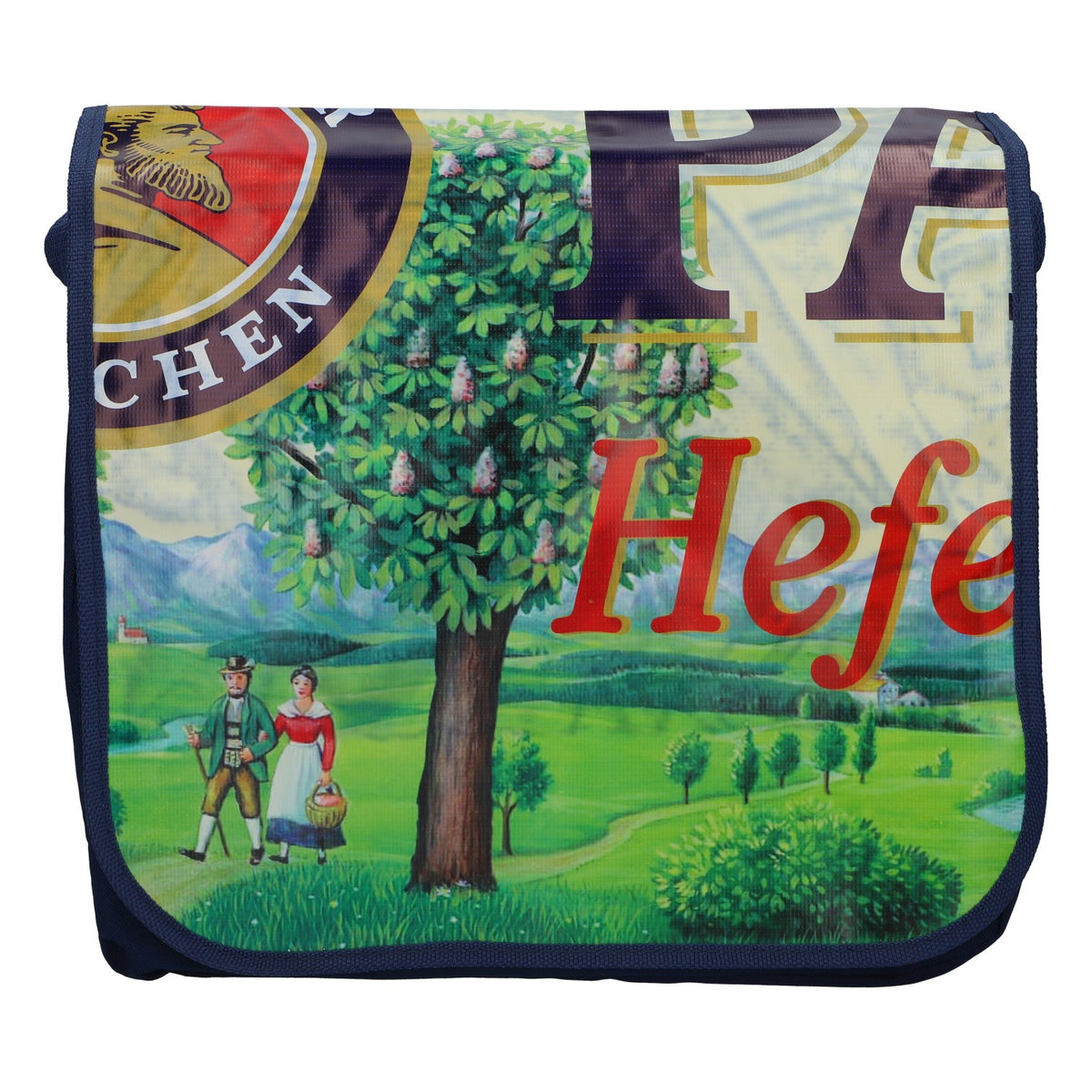 Sac à bandoulière Paulaner sur le thème de la levure, bleu, neuf, original, pour les fans de Paulaner – Vue 2