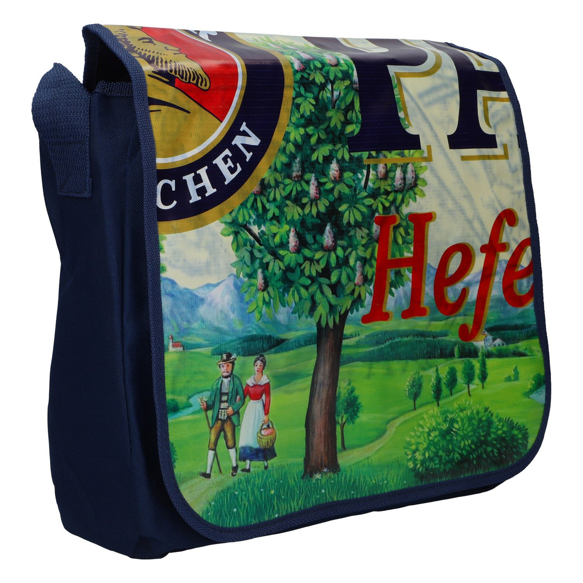 Sac à bandoulière Paulaner sur le thème de la levure, bleu, neuf, original, pour les fans de Paulaner – Vue 3