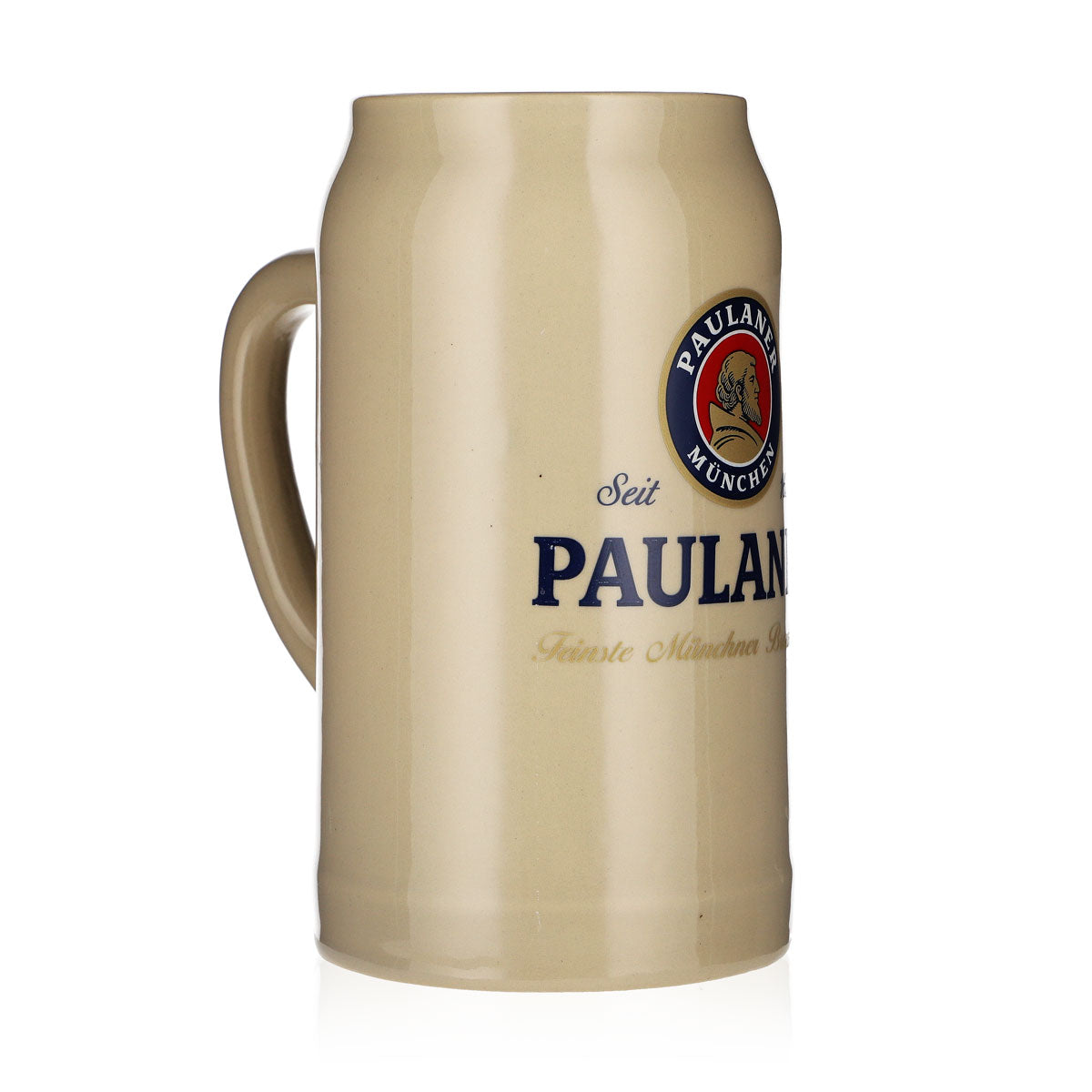 Verre Paulaner, chope à bière blanche en faïence, chope de 1,0 l, verre à bière – Vue 2