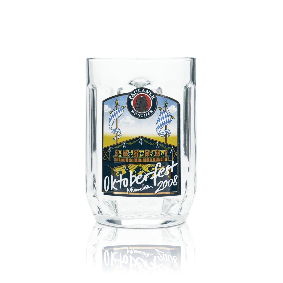 Verre collector Paulaner 0,5 l, chope Humpen Seidel, édition Oktoberfest 2008