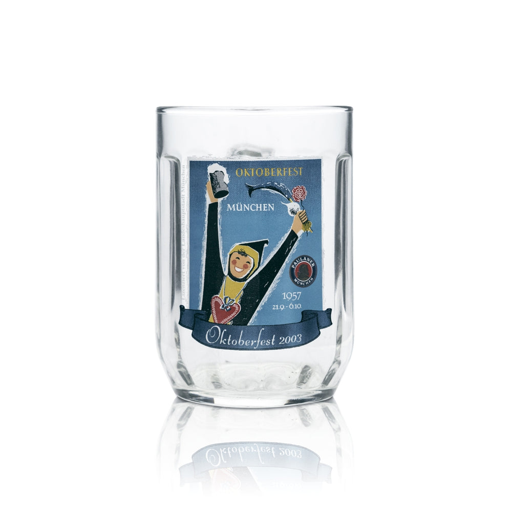 Verre collector Paulaner 0,5 l, chope Humpen Seidel Oktoberfest 2003, verres Bavière, rare