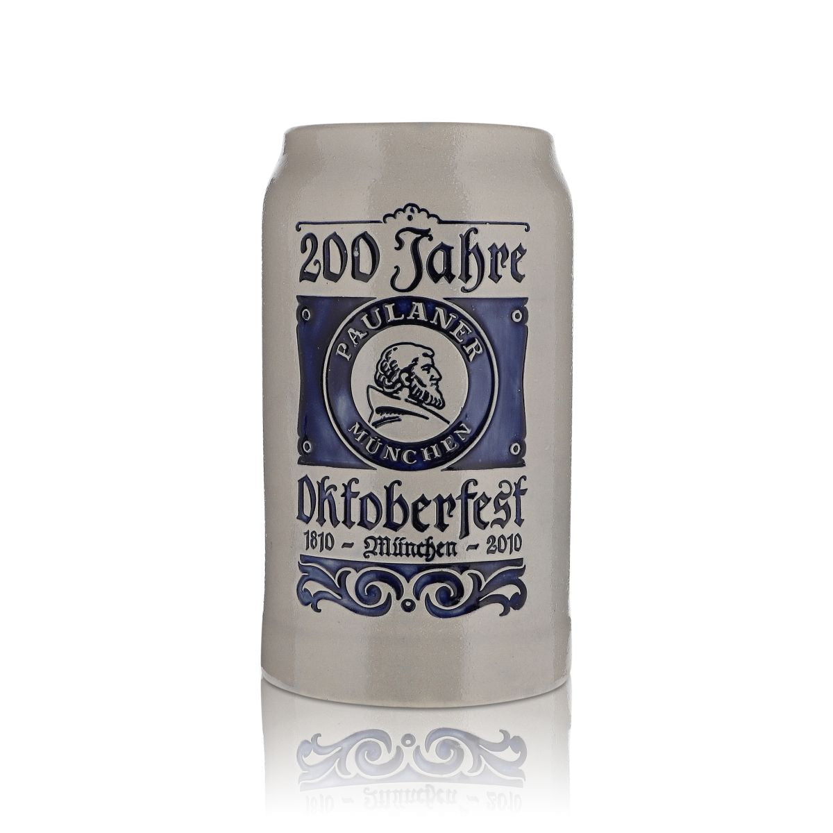 Paulaner Cruche en terre cuite Verre de collection 1 l Chope Seidel Verres 200 ans de l'Oktoberfest