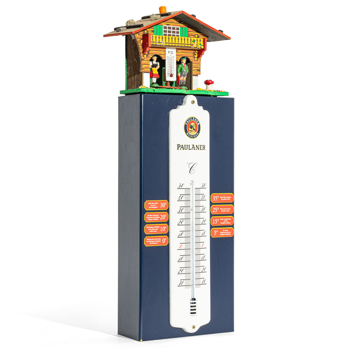 Paulaner Weissbier Thermomètre extérieur Plaisir de la bière Ambiance chalet Graphisme Rareté – Vue 2