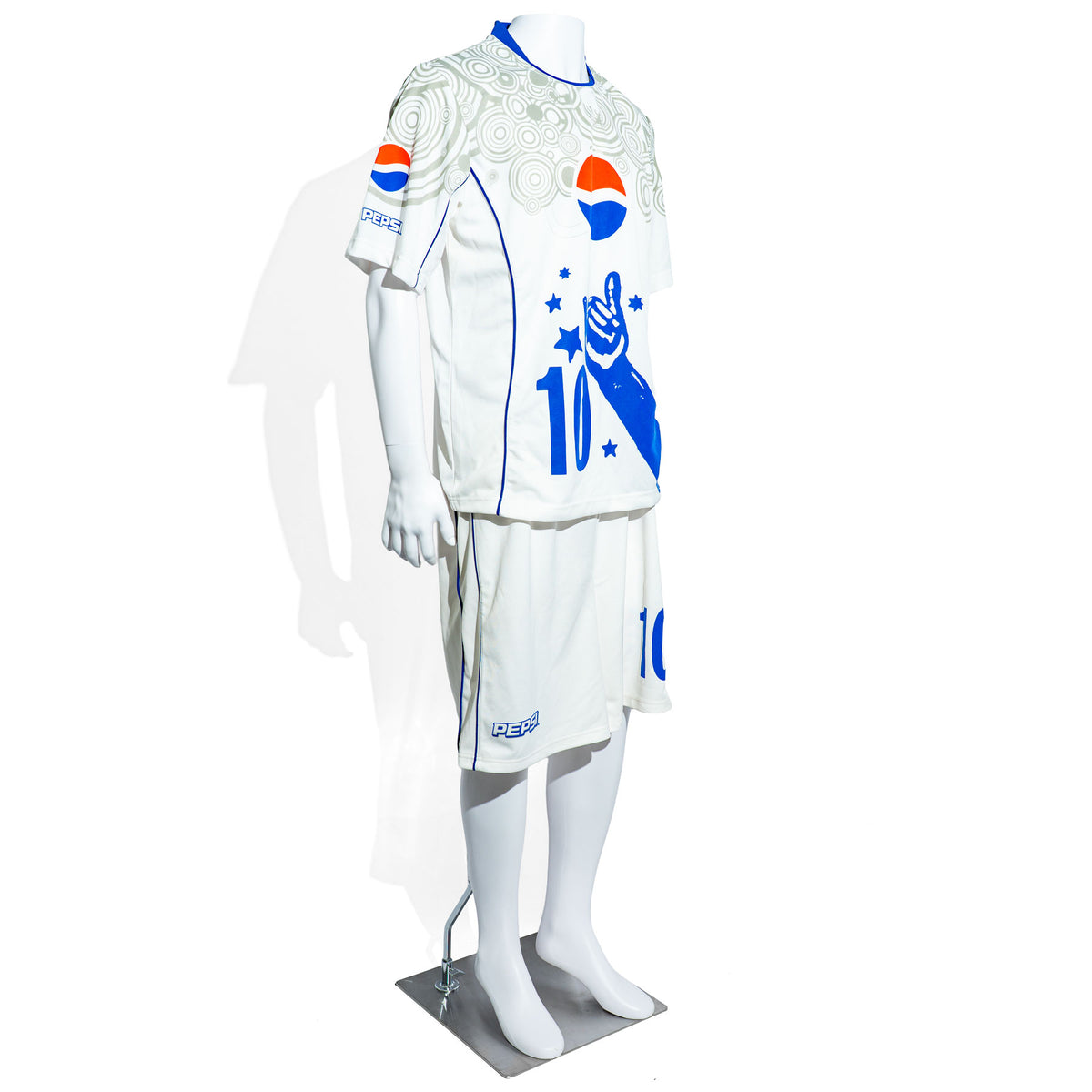 Maillot et short de football Pepsi Cola n° 10 Ronaldinho Vêtements pour fans Taille XL – Vue 2