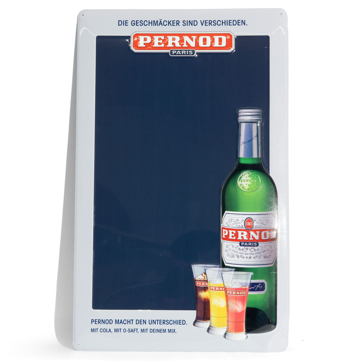 Panneau en tôle Pernod Panneau mural 80 x 50 cm Panneau publicitaire Décoration de bar Merch B-WARE