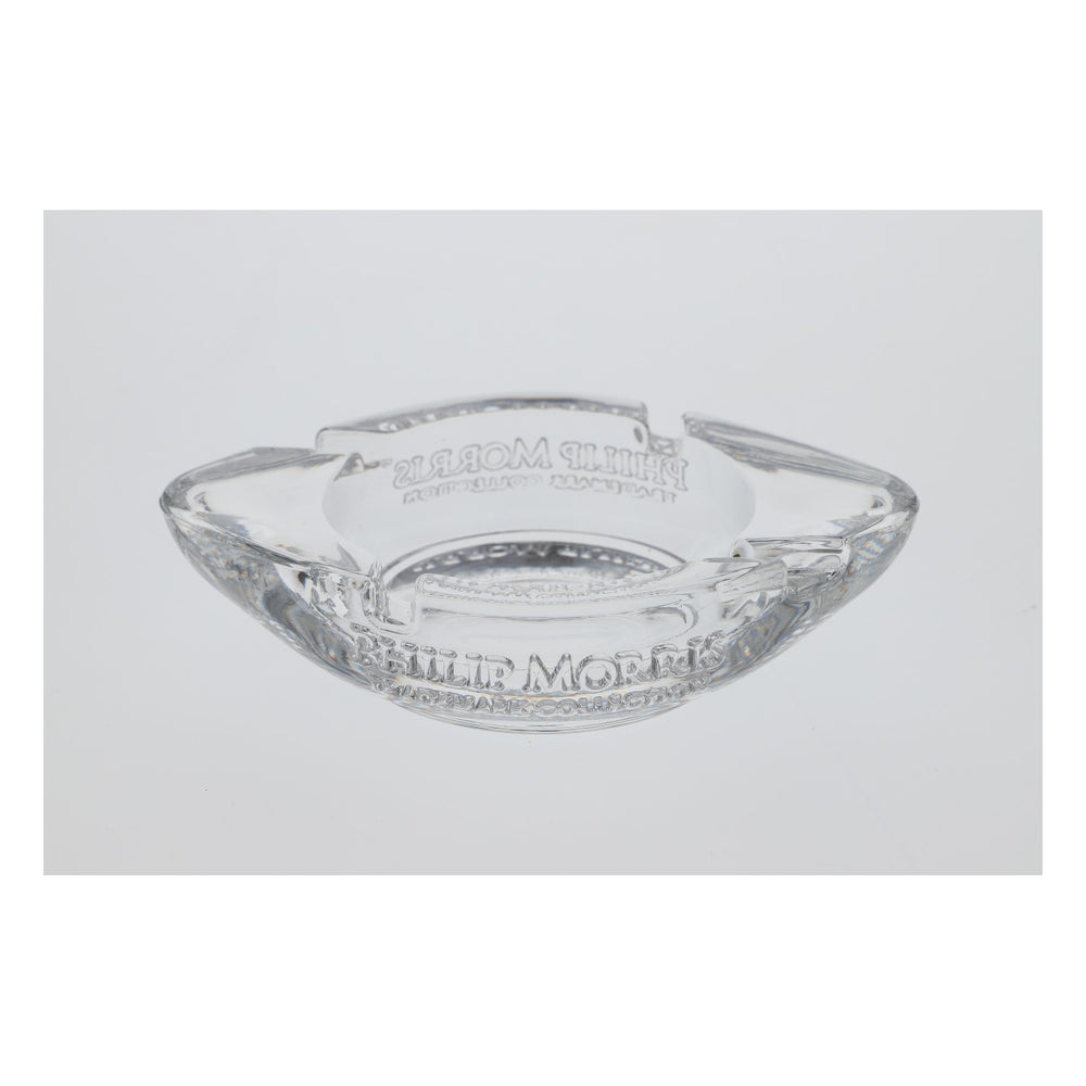 Philip Morris Tabac Cendrier en cristal au relief